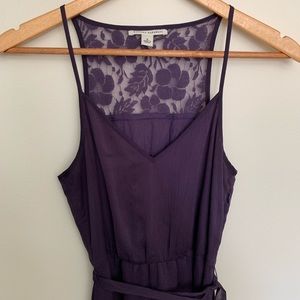 Sz 0/XS | Purple Tie Waist Dress | Midi | BR